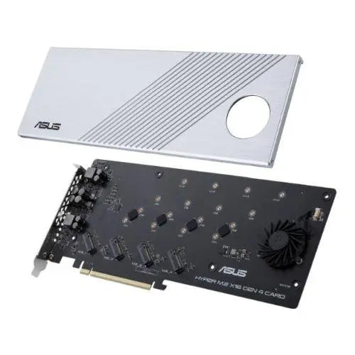 Asus Hyper M.2 x16 Gen 4 Card (PCIe 4.0/3.0), Supports four NVMe M.2 Devices & PCIe 4.0 NVMe RAID and Intel RAID-on-CPU - X-Case