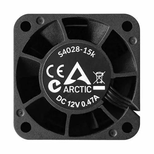 Arctic S4028-15K 4cm PWM Server Fan for Continuous Operation, Black, Dual Ball Bearing, 1400-15000 RPM - X-Case