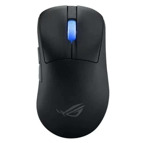 Asus ROG Keris II Ace Wireless Lightweight Gaming Mouse, Wired/Wireless/Btooth, AimPoint Pro Sensor, Polling Rate Booster, 42000 DPI, RGB, Black
