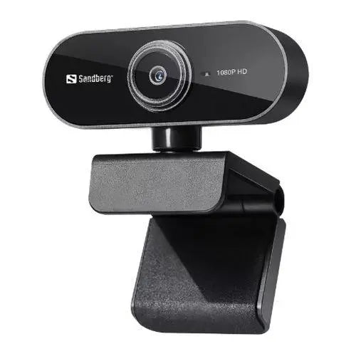 Sandberg USB Flex FHD 2MP Webcam with Mic, 1080p, 30fps, Glass Lens, Auto Adjusting, 360° Rotatable, Clip-on/Desk Mount, 5 Year Warranty - X-Case
