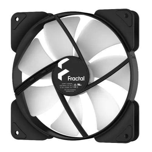 Fractal Design Aspect 14 14cm RGB Case Fan, Rifle Bearing, Supports Chaining, Aerodynamic Stator Struts, 1000 RPM, Black Frame - X-Case