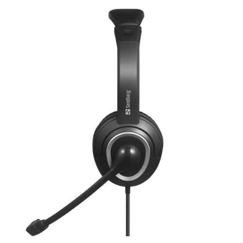 Sandberg (126-47) Chat Headset with Boom Mic, USB-C, 40mm Drivers,  In-Line Controls, 5 Year Warranty-3