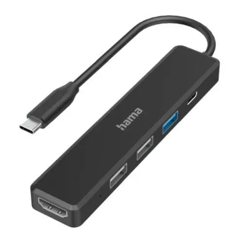 Hama External 4 Port USB-C Hub, USB Powered, 3 x USB-A , 1 x USB C (Power Delivery), 1 x HDMI - X-Case