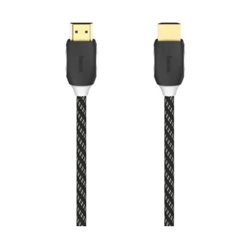 Hama High Speed HDMI Cable, 1.5 Metre, Supports 4K, Braided Jacket, Gold-plated Connectors - X-Case