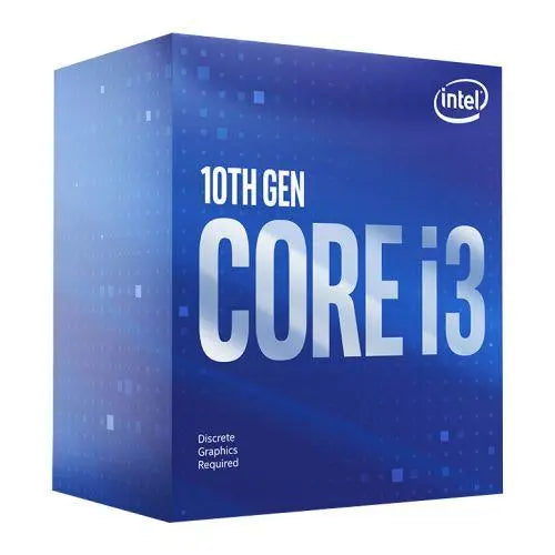 Intel Core I3-10100F CPU, 1200, 3.6 GHz (4.3 Turbo), Quad Core, 65W, 14nm, 6MB Cache, Comet Lake, No Graphics - X-Case
