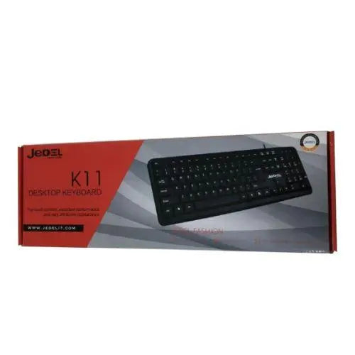 Jedel K11 Wired Keyboard, USB, Low Profile, Spill Resistant, Quiet Keys - X-Case