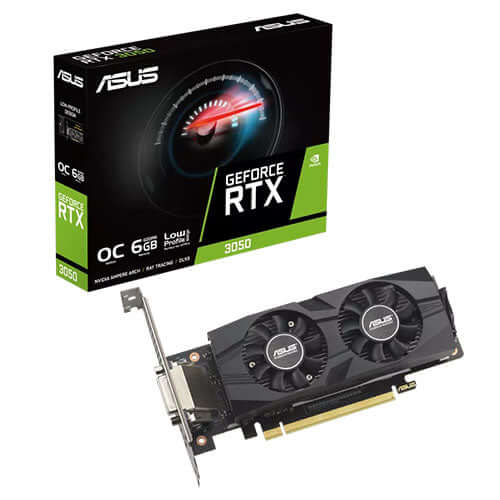 Asus DUAL RTX3050 LP BRK OC, 6GB DDR6, DVI, HDMI, DP, 1537MHz Clock, Overclocked, Low Profile (Bracket Included)-5