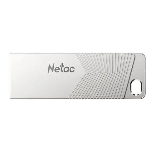 Netac 128GB USB 3.2 Memory Pen, UM1, Zinc Alloy Casing, Key Ring, Pearl Nickel Colour - X-Case