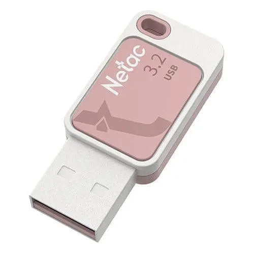 Netac 256GB USB 3.2 Memory Pen, UA31, Software Encryption, Key Ring, Smoothies Pink - X-Case