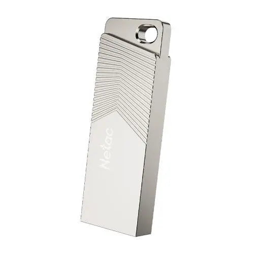 Netac 64GB USB 3.2 Memory Pen, UM1, Zinc Alloy Casing, Key Ring, Pearl Nickel Colour - X-Case