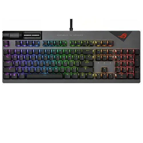 Asus ROG STRIX FLARE II RGB Mechanical Gaming Keyboard w/ PBT Keycaps, USB, ROG NX Red Switches, Detachable Wrist Rest - X-Case