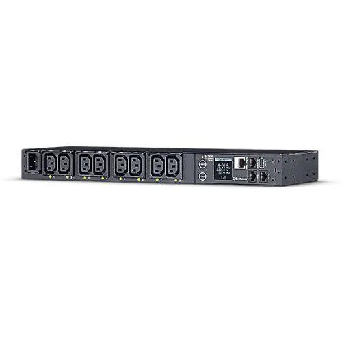 CyberPower PDU41004 Power Distribution Unit, 1U Vertical/Horizontal Rackmount, 1x IEC C14 Input, 8 Outlets, Real-Time Local/Remote Monitoring & Switching, LCD Display - X-Case