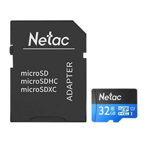 Netac P500 32GB MicroSDHC Card with SD Adapter, U1 Class 10, Up to 90MB/s - X-Case