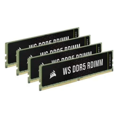 Corsair WS 64GB Kit (4 x 16GB), DDR5, 6400MT/s, CL32, 1.35V, Overclockable, ECC, Intel XMP, RDIMM Workstation Memory