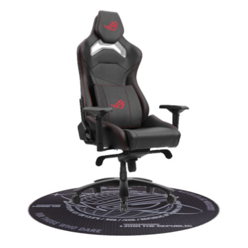 Asus ROG Chariot Core Gaming Chair, Steel Frame, PU Leather, Memory-Foam Lumbar, 4D Armrests, 145° Recline *FREE ROG Cosmic Polyester Floor Mat*-0