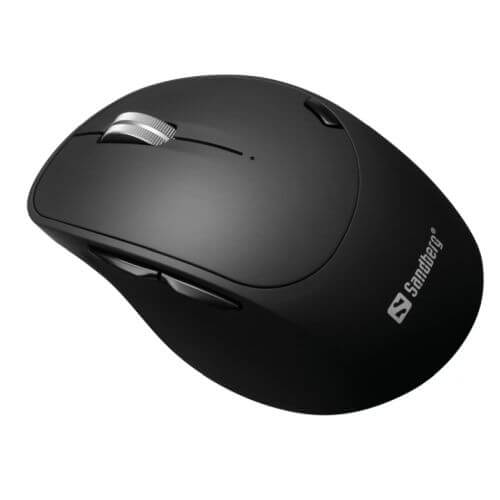 Sandberg (631-02) Wireless/Bluetooth Mouse Pro Recharge, 1600 DPI, 6 Buttons, Rechargeable Battery, Black, 5 Year Warranty-1