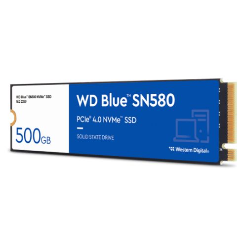 WD 500GB Blue SN580 M.2 NVMe Gen4 SSD, M.2 2280, PCIe4, TLC NAND, R/W 4000/3600 MB/s, 450K/750K IOPS-0
