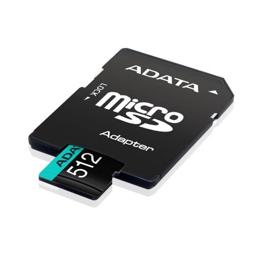 ADATA Premier Pro 512GB SDXC Card with SD Adapter, UHS-I Class 10 (U3), V30 Video Speed (4K), R/W 100/80 MB/s - X-Case.co.uk Ltd