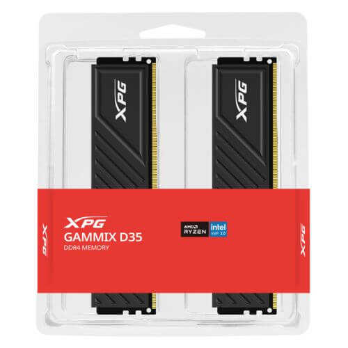 ADATA XPG GAMMIX D35 32GB Kit (2 x 16GB), DDR4, 3600MHz (PC4-28800), CL18, XMP 2.0, DIMM Memory, Black - X-Case.co.uk Ltd