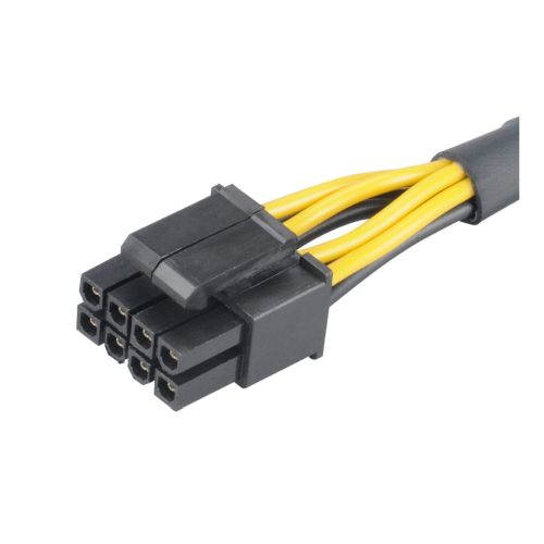 Akasa 4-pin to 8-pin ATX PSU Adapter Cable, Black Mesh Sleeve - X-Case.co.uk Ltd