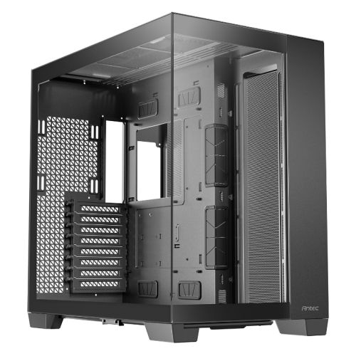 Antec C8 Gaming Case w/ Glass Side & Front, E-ATX, Dual Chamber, Mesh Panels, USB-C, Black - X-Case.co.uk Ltd