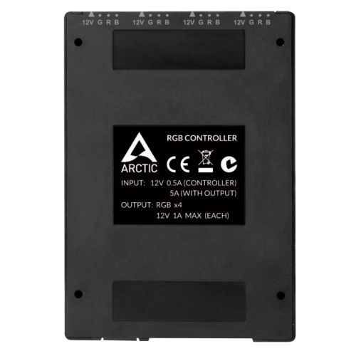 Arctic Software Controlled RGB-LED Controller, 4x Autonomous 4-Pin Connectors, SATA Powered - X-Case