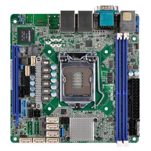 Asrock Rack E3C236D2I Server Board, Intel C236, 1151, Mini ITX, DDR4, Dual GB LAN, IPMI LAN, Serial Port, M.2 - X-Case