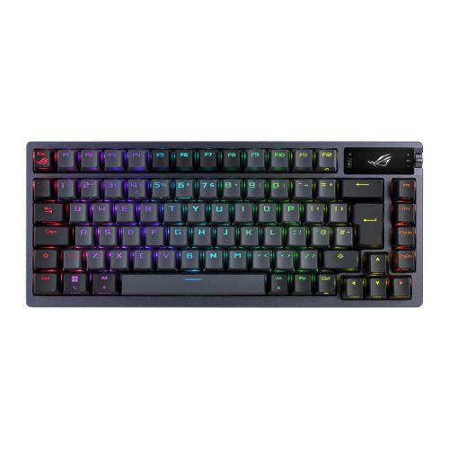 Asus ROG AZOTH Compact 75% Mechanical RGB Gaming Keyboard, Wireless/Btooth/USB, Hot-Swap ROG NX Red Switches, OLED Display, Control Knob, Mac Support - X-Case.co.uk Ltd
