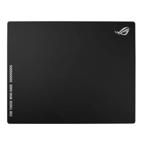 Asus ROG MOONSTONE ACE L Tempered Glass Mouse Pad, Anti-slip Silicone Base, 500 x 400 x 4 mm, Black - X-Case.co.uk Ltd