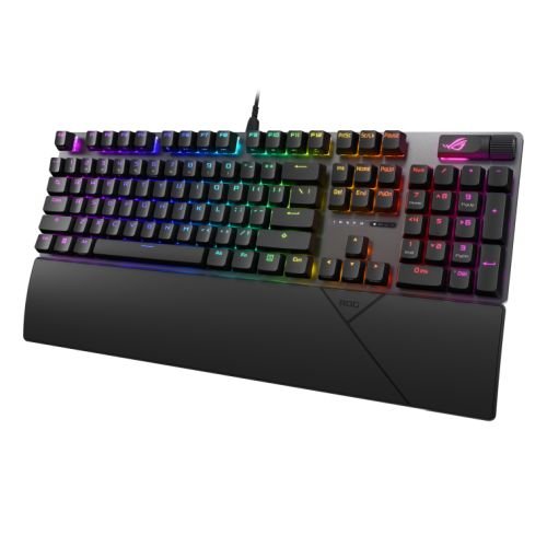 Asus ROG STRIX SCOPE II NX Snow Mechanical RGB Gaming Keyboard, ROG NX Snow Linear Switches, Sound Dampening, PBT Keycaps, Intuitive Controls - X-Case.co.uk Ltd