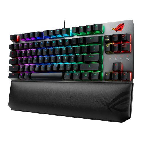 Asus ROG Strix SCOPE TKL DELUXE Mechanical RGB Gaming Keyboard, Cherry MX Red, Stealth Key, Quick-Toggle Switch, Aura Sync, Ergonomic Wrist Rest - X-Case.co.uk Ltd
