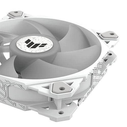 Asus TUF Gaming TF120 ARGB 12cm PWM Case Fans x3, Fluid Dynamic Bearing, Double-layer LED Array, Up to 1900 RPM, ARGB Hub included, White Edition - X-Case.co.uk Ltd