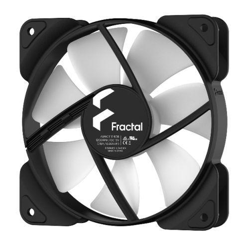 Fractal Design Aspect 12 12cm RGB Case Fans x3, Rifle Bearing, Supports Chaining, Aerodynamic Stator Struts, 1200 RPM, Black Frame - X-Case.co.uk Ltd
