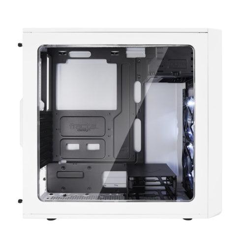 Fractal Design Focus G (White) Gaming Case w/ Clear Window, ATX, 2 White LED Fans, Kensington Bracket, Filtered Front, Top & Base Air Intakes - X-Case.co.uk Ltd