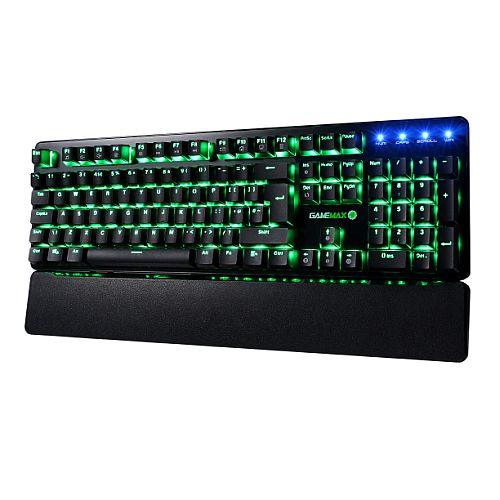 GameMax Strike Mechanical RGB Gaming Keyboard, Outemu Red Switches, Anti-Ghosting, Double-Shot Keycaps, Magnetic Wrist Rest - X-Case.co.uk Ltd