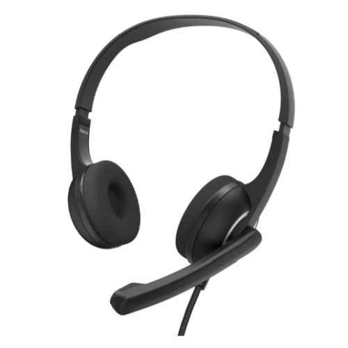 Hama HS-USB250 V2 Lightweight Office Headset with Boom Microphone, USB, Padded Ear Pads, In-line Controls - X-Case.co.uk Ltd