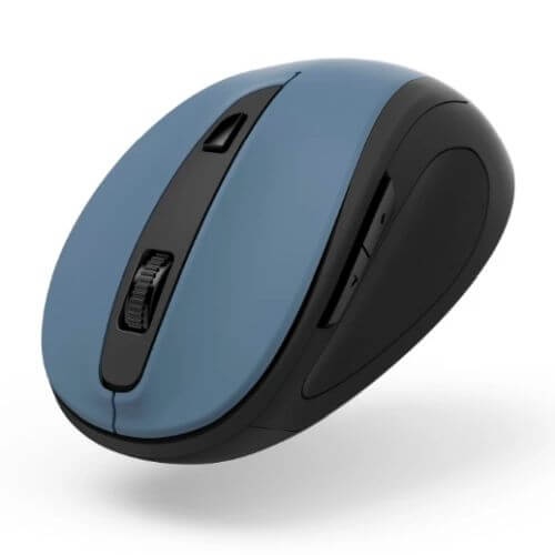 Hama MC-400 V2 Compact Wireless Optical Mouse, 6 Buttons, 800-1600 DPI, Black/Blue - X-Case.co.uk Ltd
