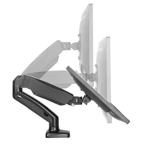 Icy Box (IB-MS303-T) Single Monitor Arm, up to 27" Monitors, Max 6.5kg, 90° Swivel, 360° Rotation - X-Case.co.uk Ltd