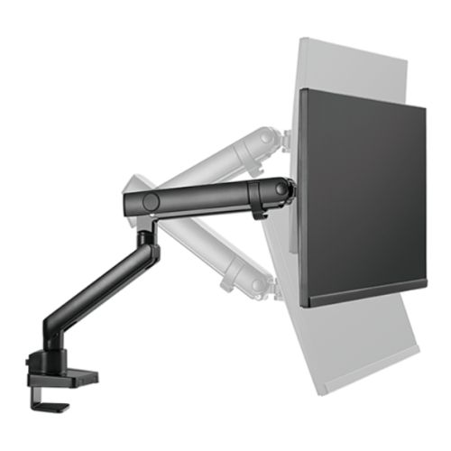Icy Box (IB-MS313-T) Single Monitor Arm, up to 32" Monitors, Max 8kg, Spring-Assisted, 90° Swivel, 180° Base Rotate - X-Case.co.uk Ltd