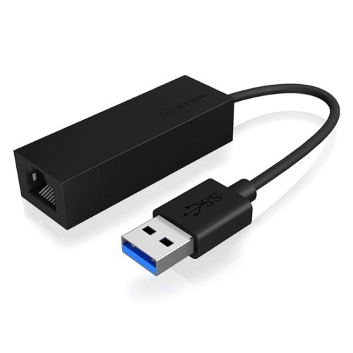Icy Box USB 3.0 Type-A to Gigabit Ethernet Adapter, EMI Shielding - X-Case.co.uk Ltd