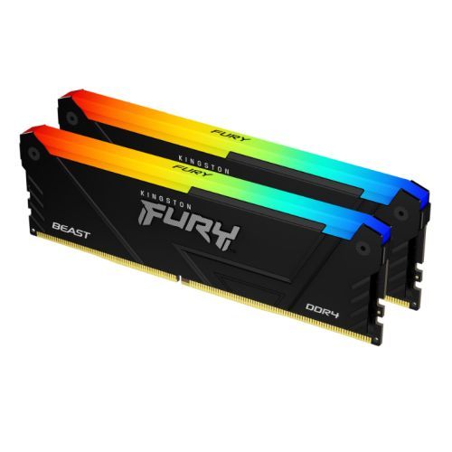 Kingston Fury Beast RGB 32GB Kit (2 x 16GB), DDR4, 3200MHz (PC4-25600), CL16, XMP, DIMM Memory - X-Case.co.uk Ltd