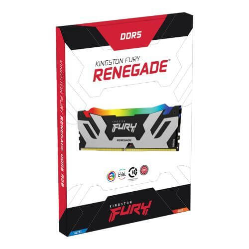 Kingston Fury Renegade RGB 32GB Kit (2 x 16GB), DDR5, 8000MHz, CL38, 1.45V, ECC, XMP 3.0, PMIC, DIMM Memory, Black/Silver - X-Case.co.uk Ltd
