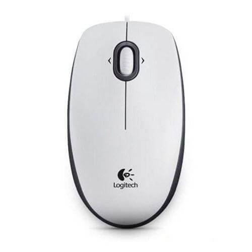 Logitech B100 Wired Optical Mouse, USB, 800 DPI, Ambidextrous, White, OEM - X-Case.co.uk Ltd