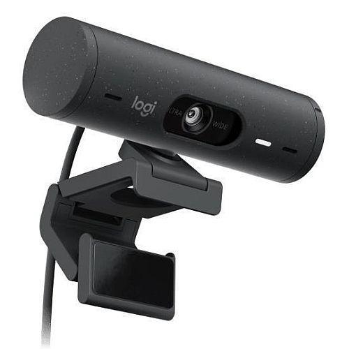 Logitech BRIO 500 FHD 4MP Webcam, USB-C, Light Correction, Auto-Framing, Show Mode, Privacy Shutter, Noise-Reducing Mics, Graphite - X-Case.co.uk Ltd