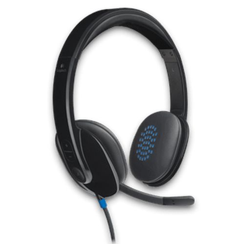 Logitech H540 Headset, Noise Cancelling Mic, USB, On Ear Controls, Padded - X-Case.co.uk Ltd
