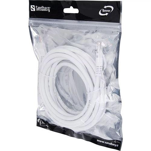 Sandberg CAT6 UTP Patch Cable, 5 Metre, White, Retail Bag, 5 Year Warranty - X-Case.co.uk Ltd
