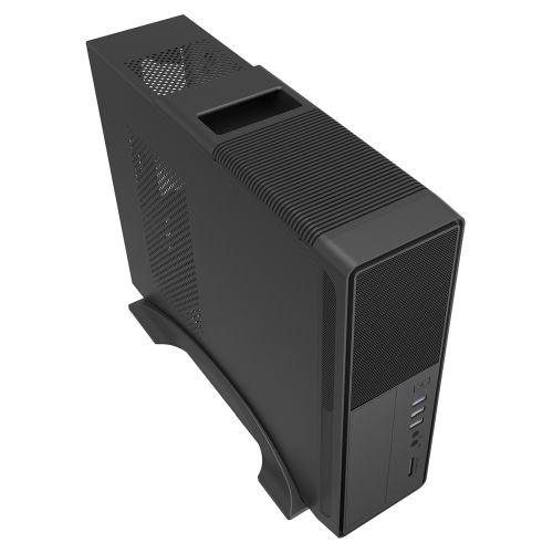 Spire S014B Micro ITX Slim Desktop Case, 300W PSU, Mesh Front, 8cm Fan, Card Reader, USB 3.0, Black - X-Case.co.uk Ltd