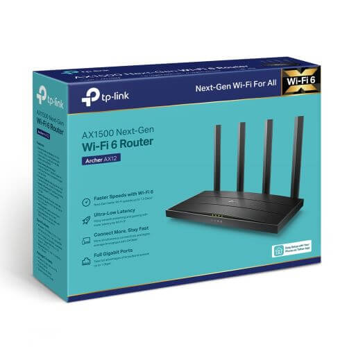 TP-LINK (Archer AX12) AX1500 AX1500 Dual Band Wi-Fi 6 Router, OFDMA, MU-MIMO, 3 LAN, 1 WAN - X-Case.co.uk Ltd