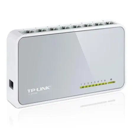 TP-LINK (TL-SF1008D V12) 8-Port 10/100 Unmanaged  Desktop Switch, Plastic Case - X-Case