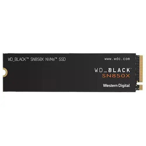WD 1TB Black SN850X M.2 NVMe SSD, M.2 2280, PCIe4, TLC 3D NAND, R/W 7300/6300 MB/s, 800K/1,100K IOPS, No Heatsink - X-Case